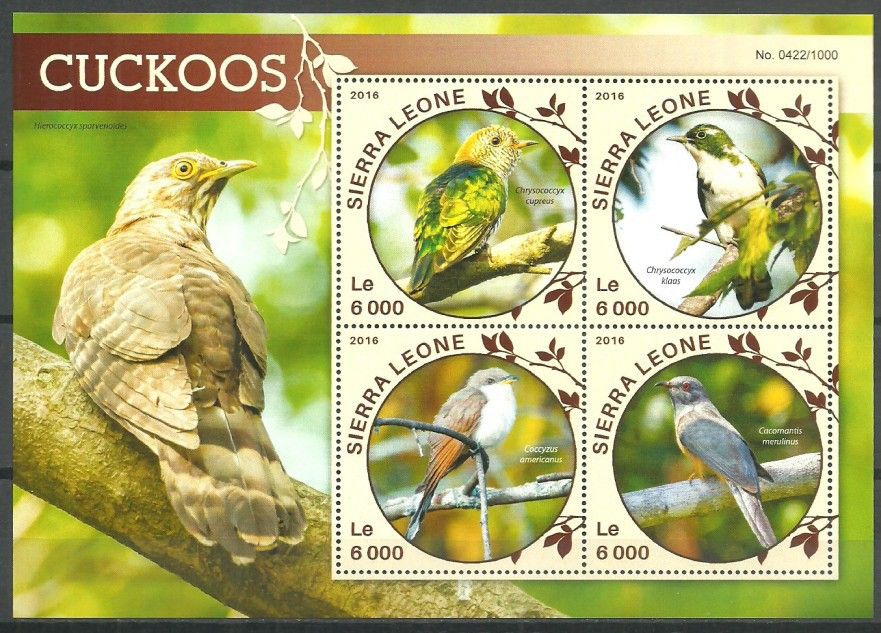 Znaczek Sierra Leone 2016 Mi ark 6843-6846 Czyste **