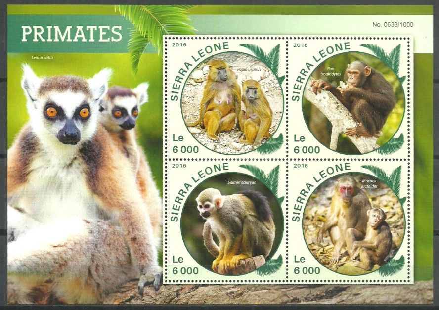Znaczek Sierra Leone 2016 Mi ark 6908-6911 Czyste **