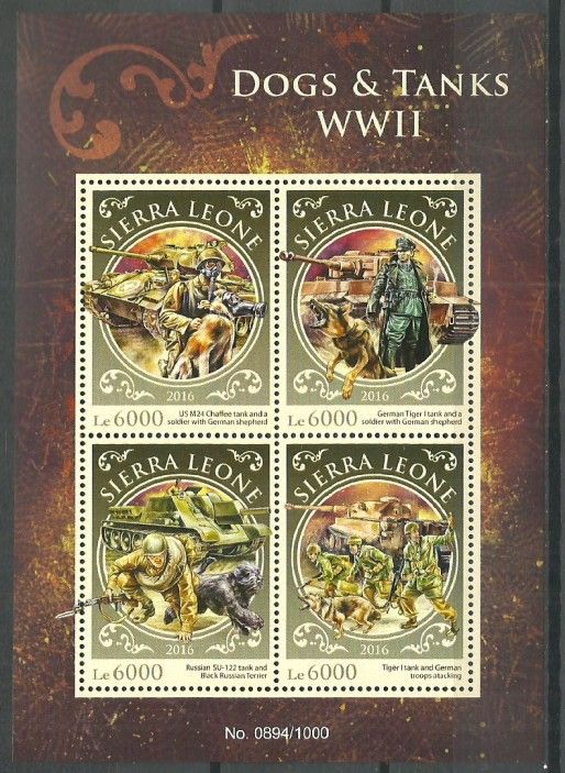 Znaczek Sierra Leone 2016 Mi ark 6988-6991 Czyste **
