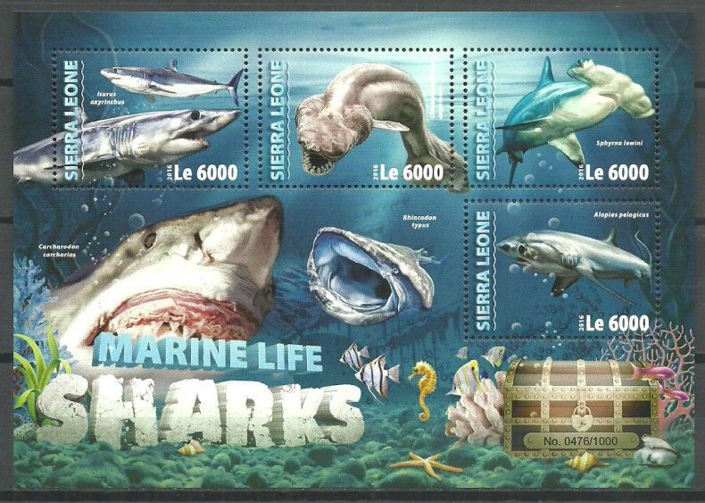 Znaczek Sierra Leone 2016 Mi ark 7028-7031 Czyste **