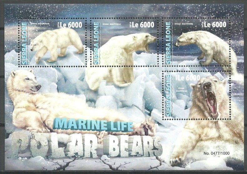 Znaczek Sierra Leone 2016 Mi ark 7088-7091 Czyste **