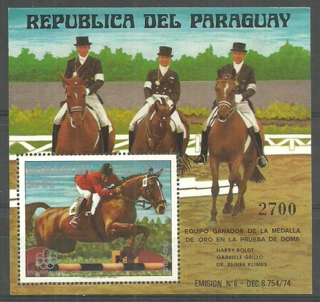 Znaczek Paragwaj 1976 Mi bl 289 Czyste **