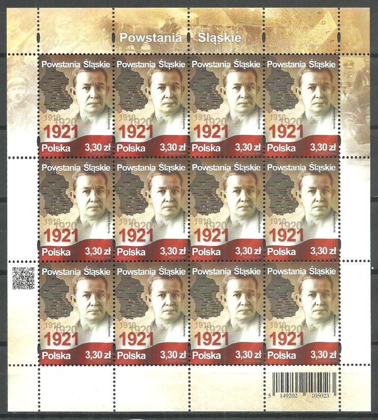 Znaczek Polska 2021 Mi ark 5299 Fi ark 5149 Czyste **