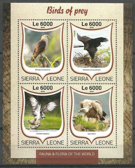 Znaczek Sierra Leone 2016 Mi ark 7558-7561 Czyste **