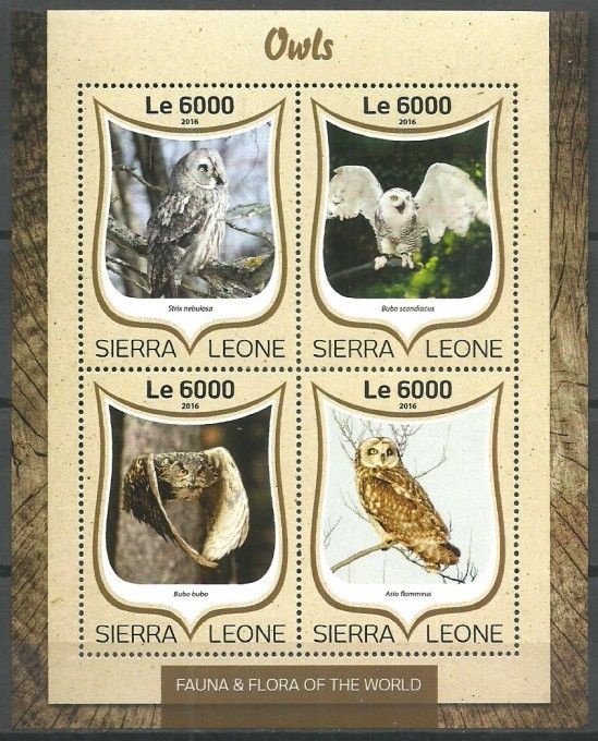 Znaczek Sierra Leone 2016 Mi ark 7563-7566 Czyste **