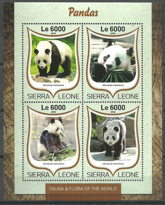 Znaczek Sierra Leone 2016 Mi ark 7578-7581 Czyste **