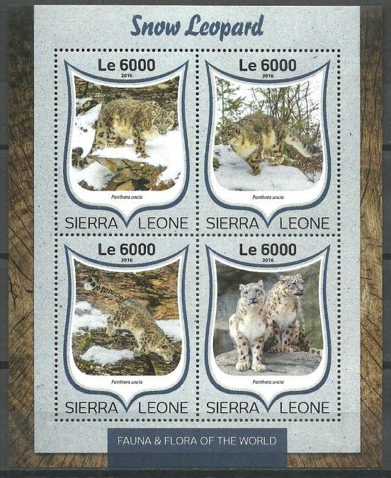 Znaczek Sierra Leone 2016 Mi ark 7593-7596 Czyste **