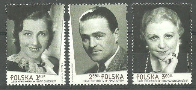 Znaczek Polska 2013 Mi 4650-4652So Fi 4500-4502 Czyste **