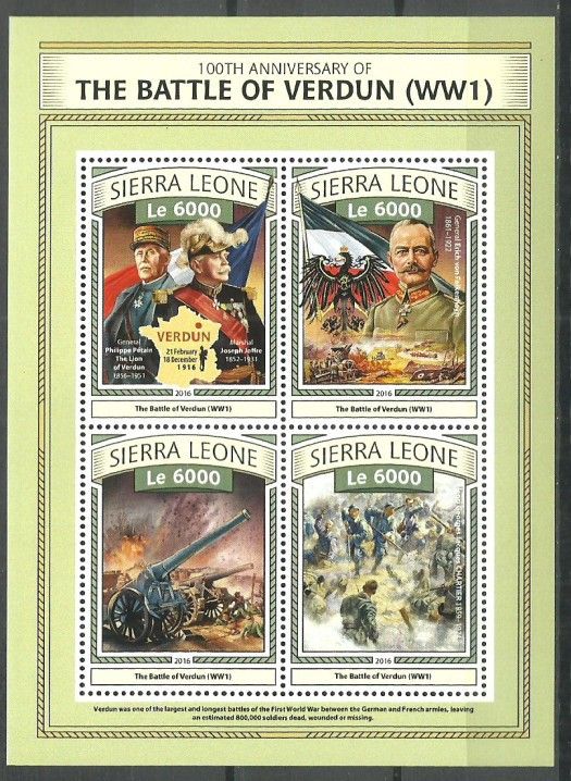 Znaczek Sierra Leone 2016 Mi ark 7743-7746 Czyste **