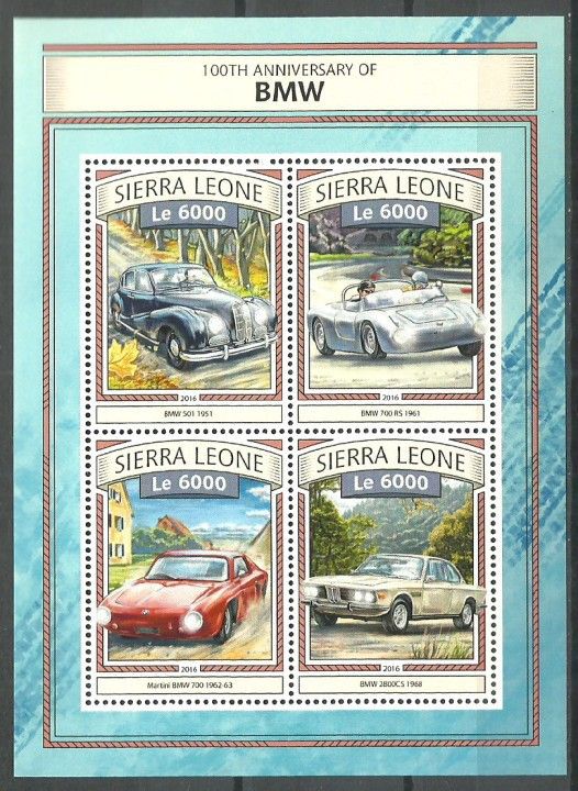 Znaczek Sierra Leone 2016 Mi ark 7758-7761 Czyste **