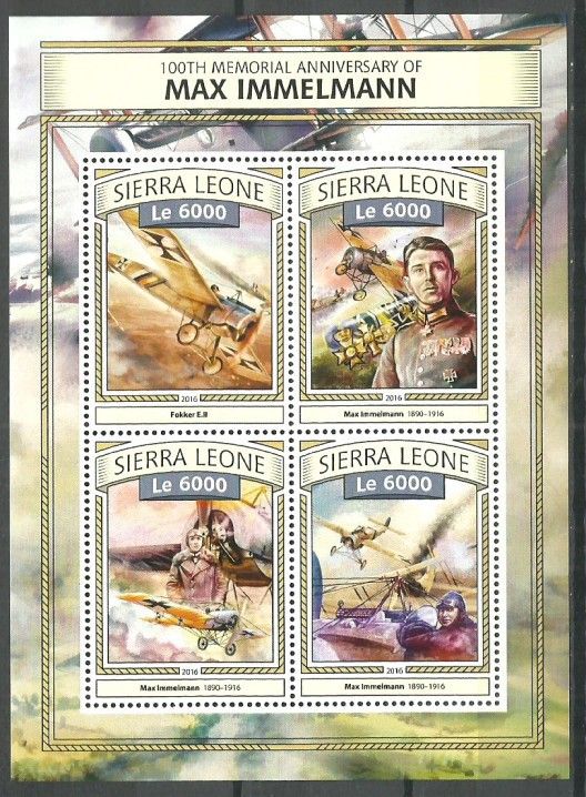 Znaczek Sierra Leone 2016 Mi ark 7823-7826 Czyste **