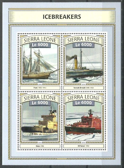 Znaczek Sierra Leone 2016 Mi ark 7858-7861 Czyste **