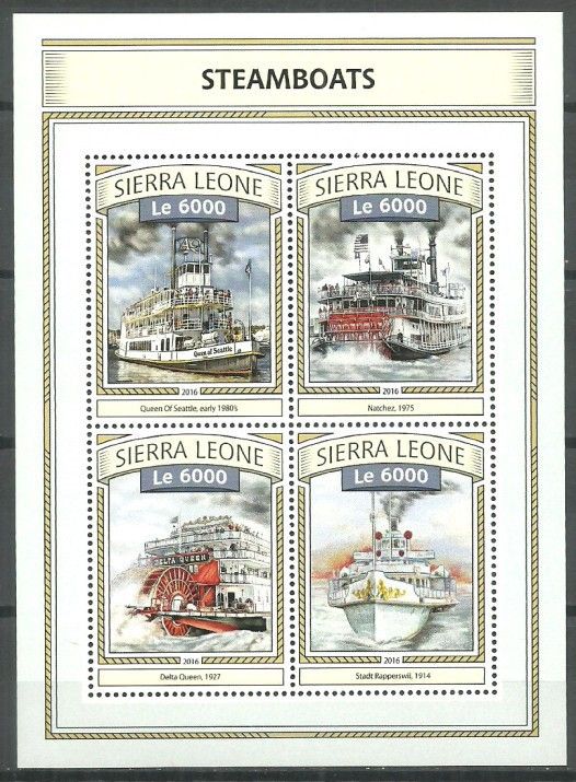Znaczek Sierra Leone 2016 Mi ark 7853-7856 Czyste **
