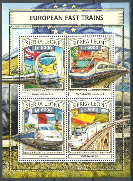 Znaczek Sierra Leone 2016 Mi ark 7868-7871 Czyste **