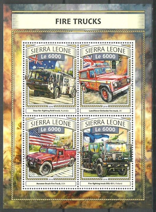 Znaczek Sierra Leone 2016 Mi ark 7873-7876 Czyste **