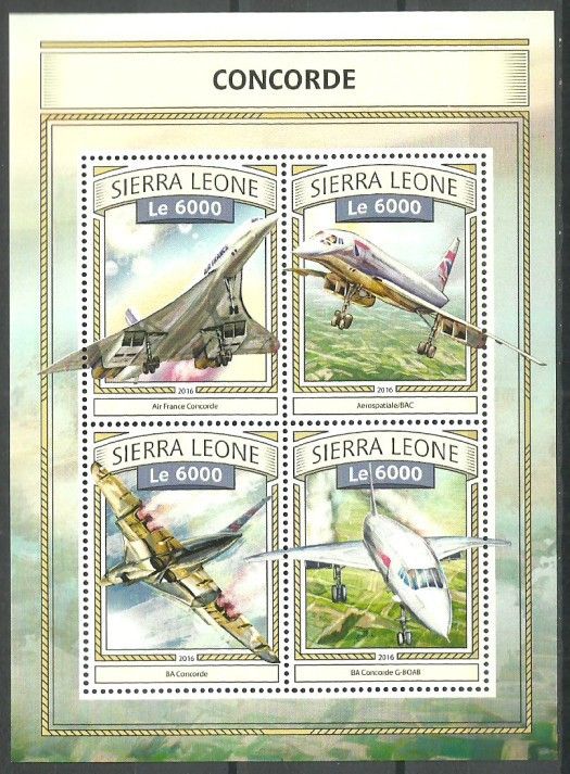 Znaczek Sierra Leone 2016 Mi ark 7878-7881 Czyste **