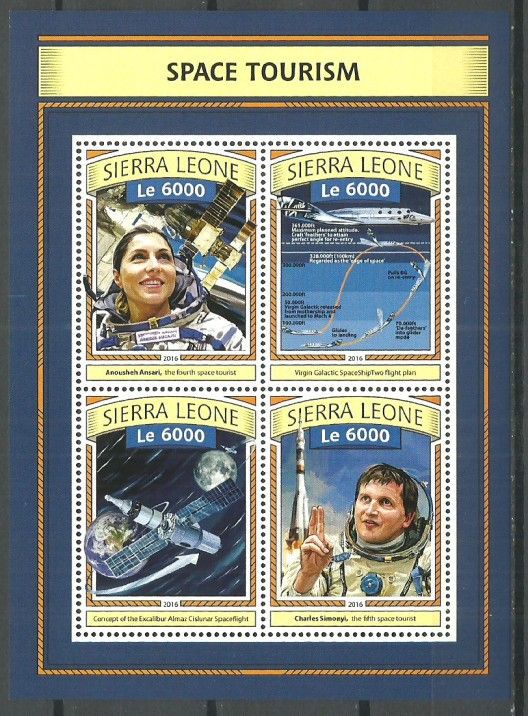 Znaczek Sierra Leone 2016 Mi ark 7888-7891 Czyste **