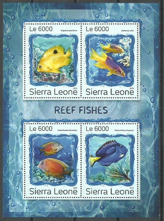 Znaczek Sierra Leone 2016 Mi ark 7938-7941 Czyste **
