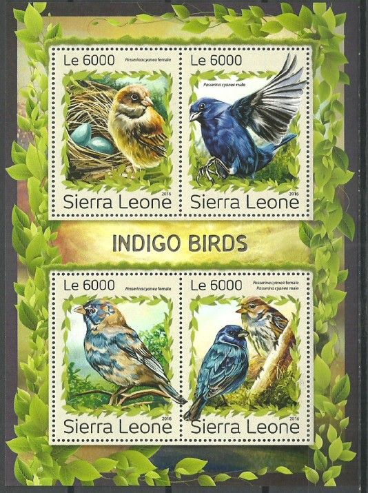 Znaczek Sierra Leone 2016 Mi ark 7958-7961 Czyste **