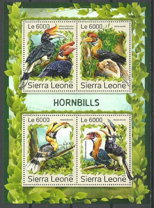 Znaczek Sierra Leone 2016 Mi ark 7973-7976 Czyste **