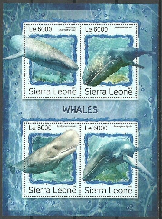 Znaczek Sierra Leone 2016 Mi ark 7988-7991 Czyste **