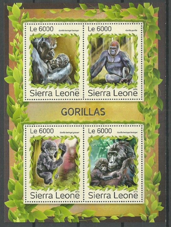 Znaczek Sierra Leone 2016 Mi ark 8003-8006 Czyste **