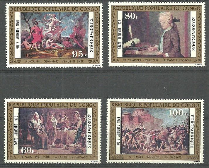 Znaczek Kongo 1976 Mi 523-526 Czyste **