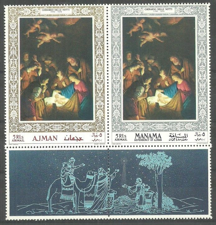 Znaczek Ajman / Adżman 1968 Mi 353+133AJM Czyste **