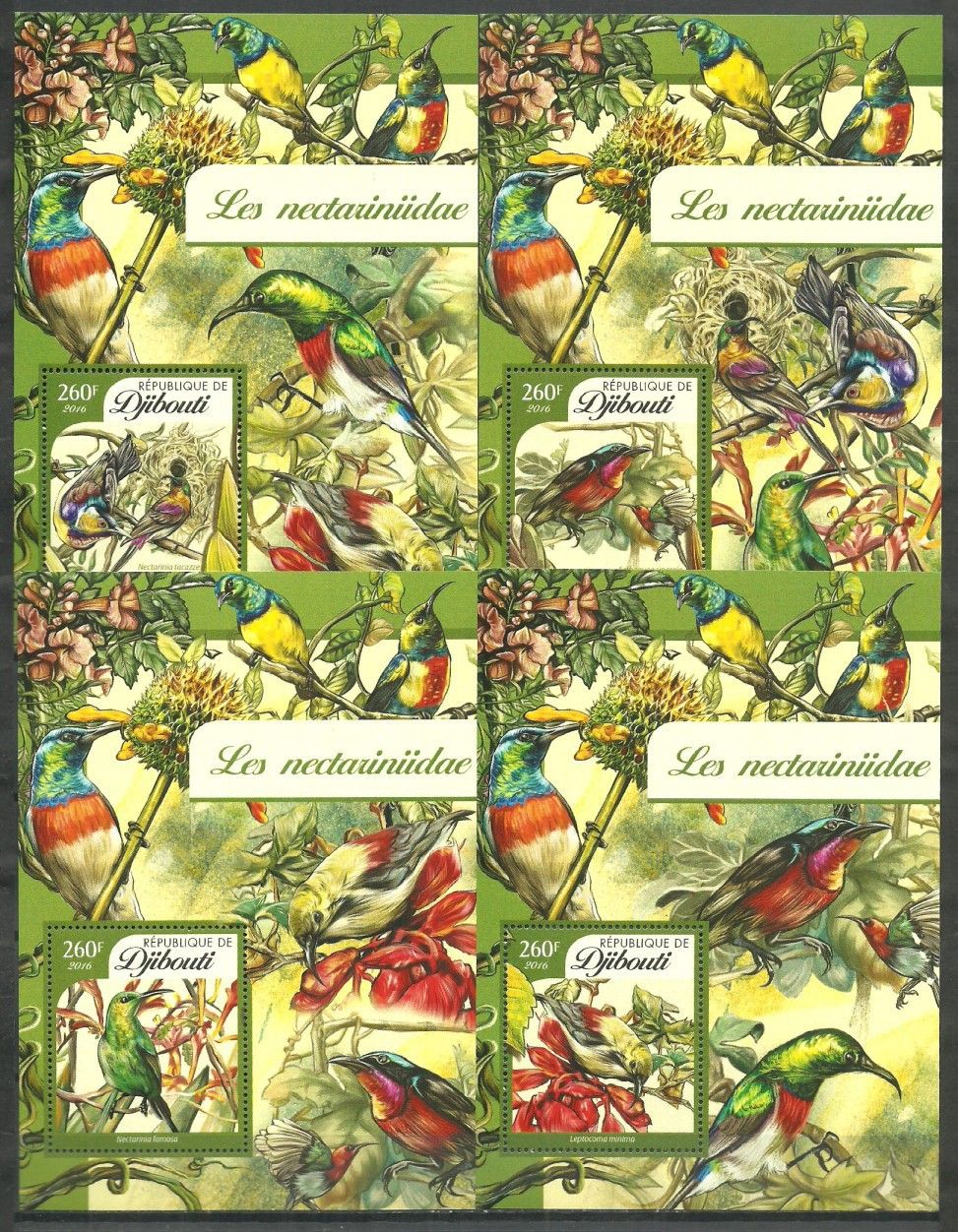 Znaczek Dżibuti 2016 Mi lx 864-867 Czyste **