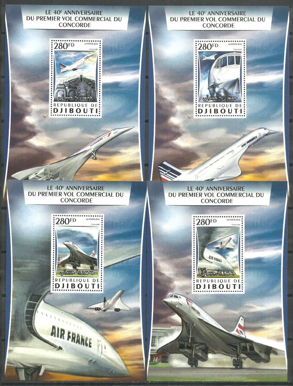 Znaczek Dżibuti 2016 Mi lx 1084-1087 Czyste **
