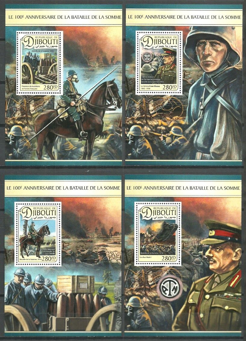 Znaczek Dżibuti 2016 Mi lx 1378-1381 Czyste **
