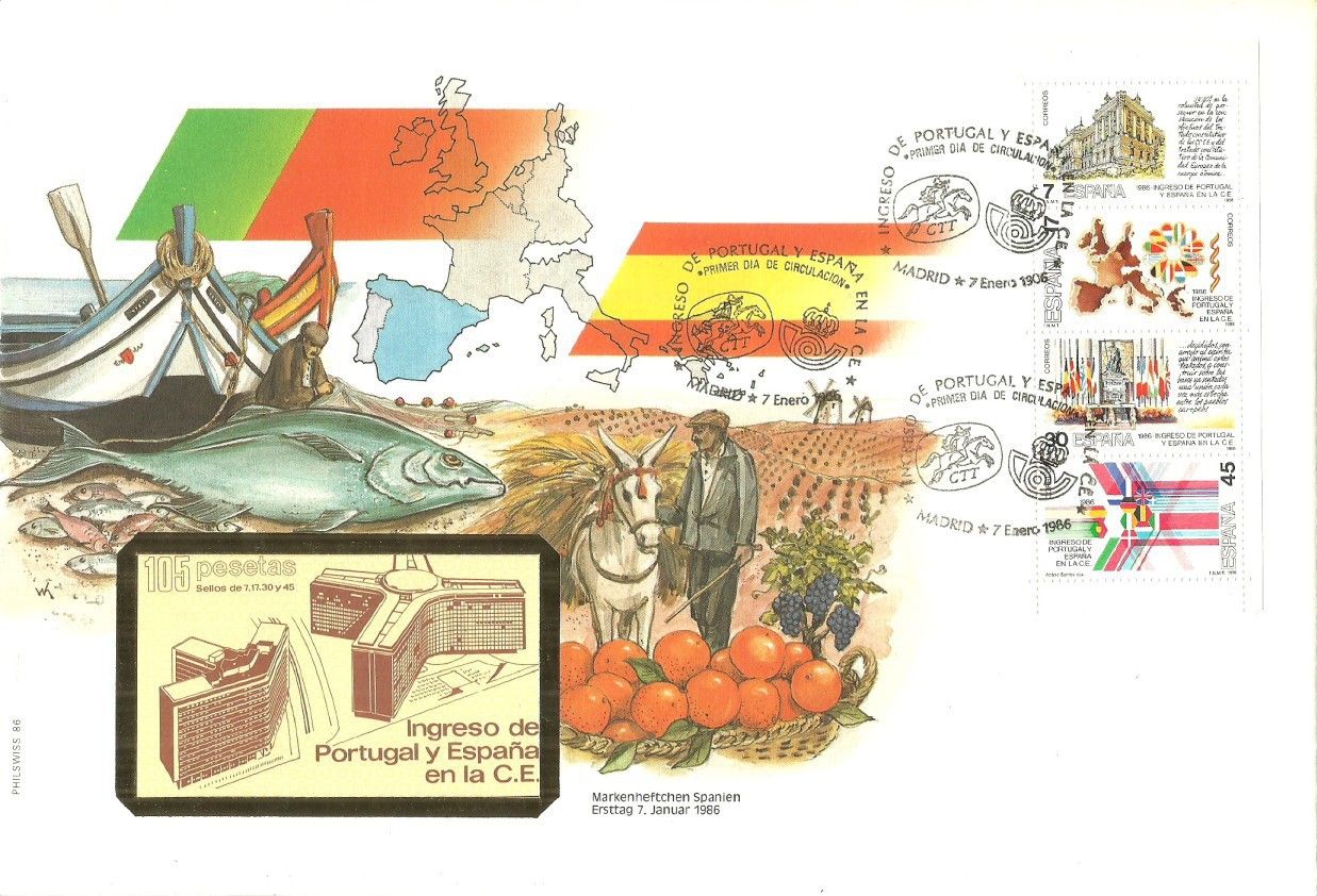 Znaczek Hiszpania 1986 Mi h-blatt 1 FDC
