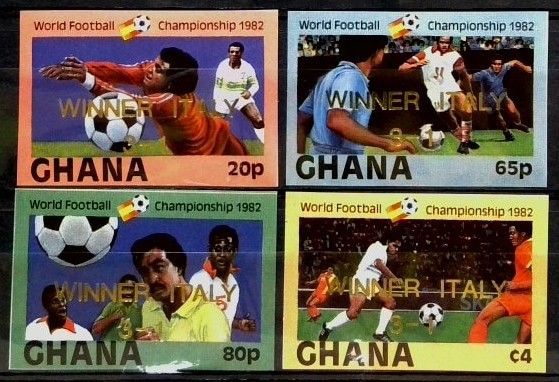 Znaczek Ghana 1983 Mi 968-971B Czyste **