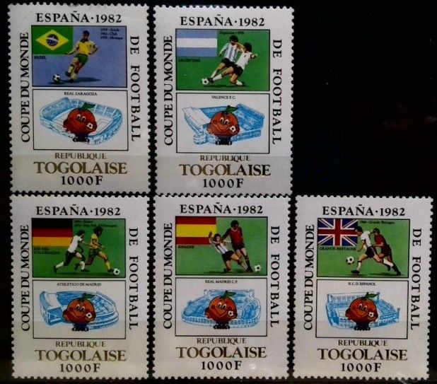 Znaczek Togo 1981 Mi 1542-1546 Czyste **