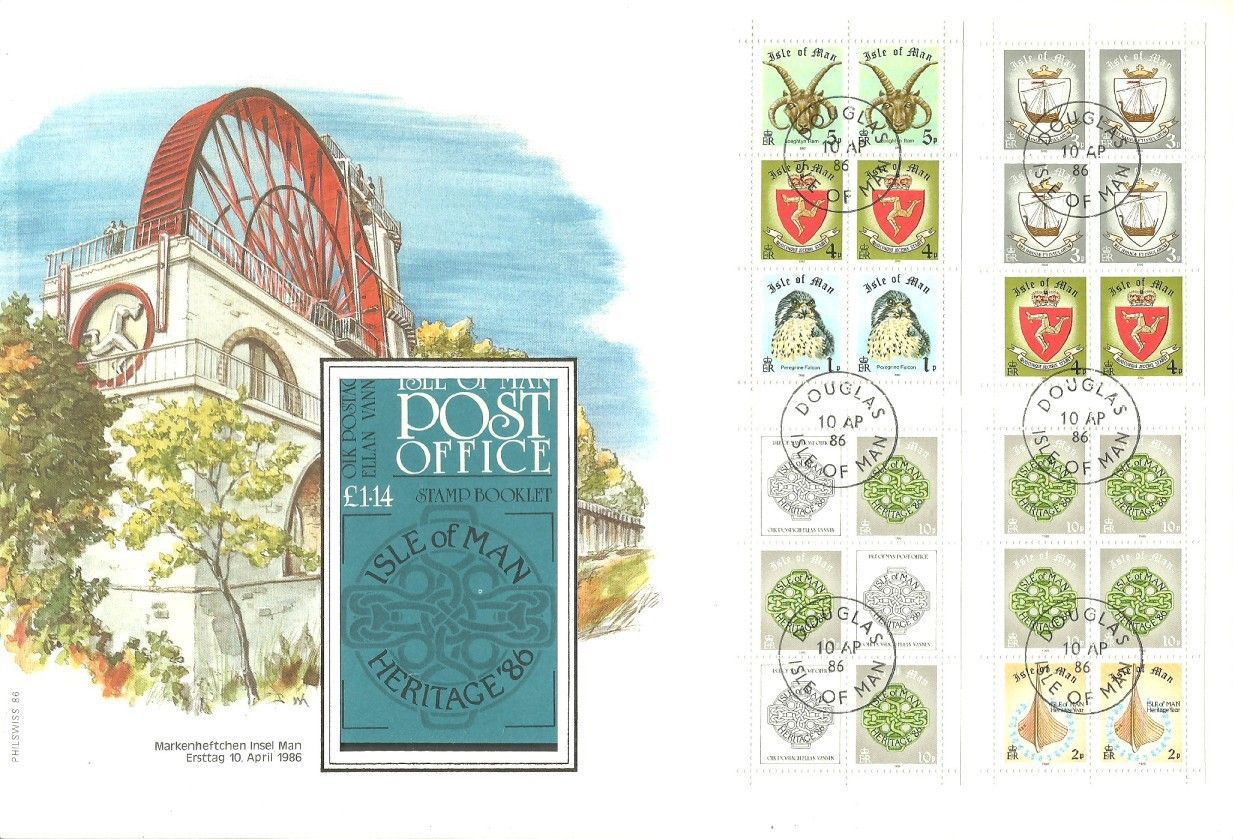 Znaczek Wyspa Man 1986 Mi h-blatt 3-6 FDC