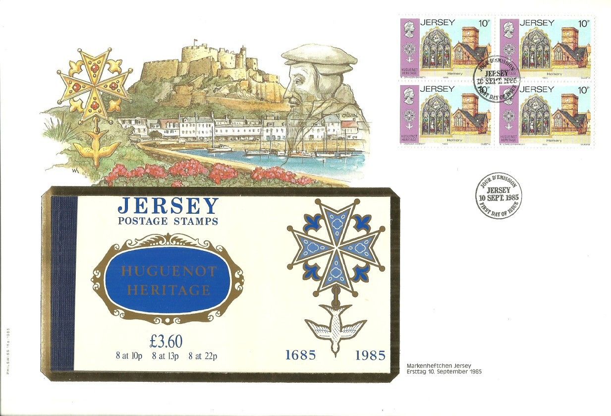 Znaczek Jersey 1985 Mi h-blatt O-34 FDC