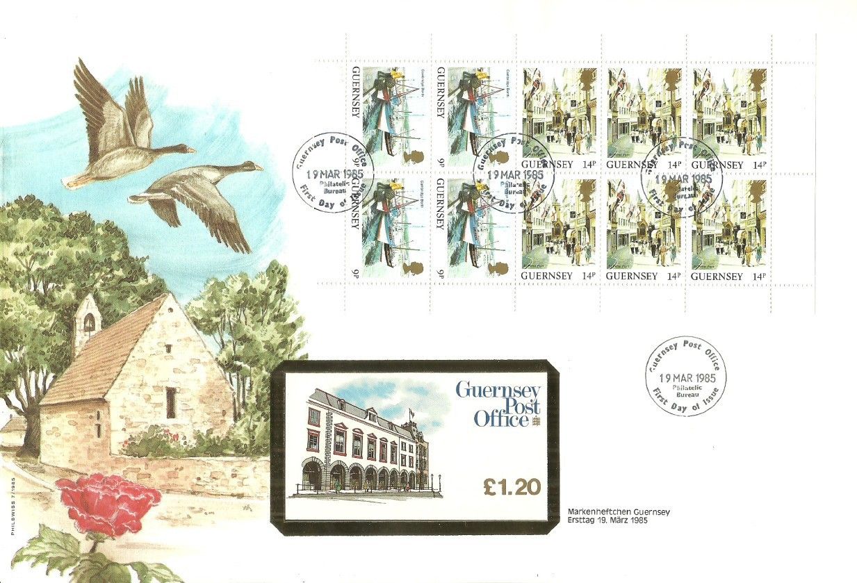Znaczek Guernsey 1985 Mi h-blatt 22 FDC