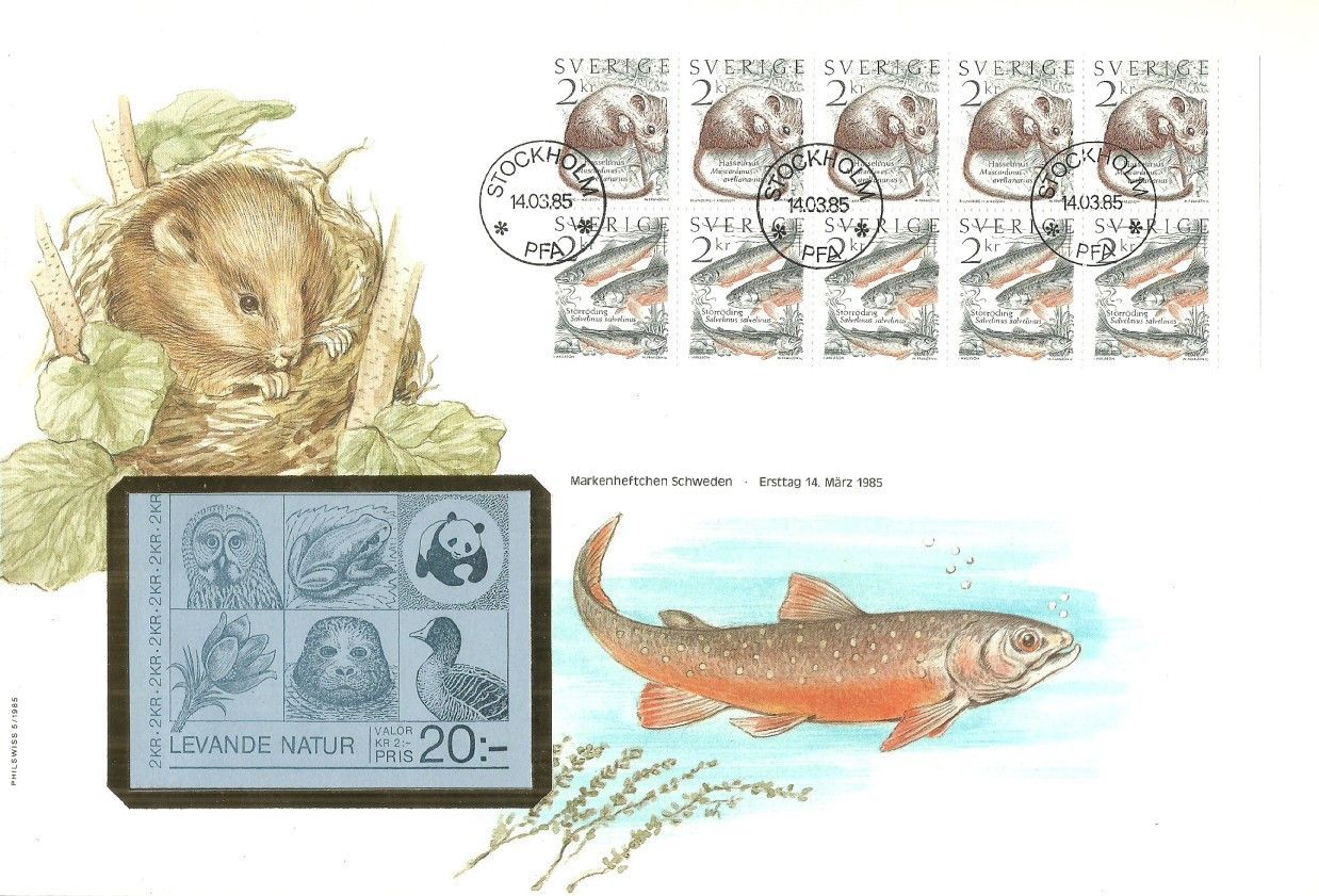 Znaczek Szwecja 1985 Mi h-blatt 131 FDC