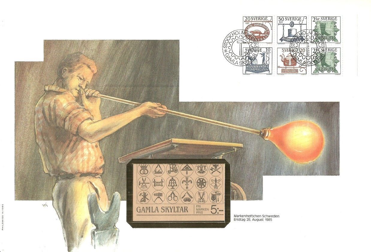 Znaczek Szwecja 1985 Mi h-blatt 135 FDC