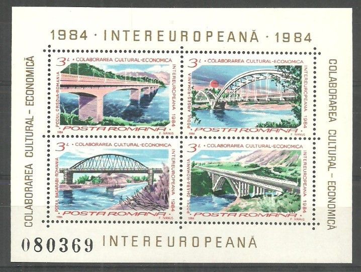Znaczek Rumunia 1984 Mi bl 202 Czyste **