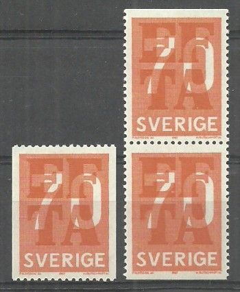 Znaczek Szwecja 1967 Mi 573C,Do,Du Czyste **