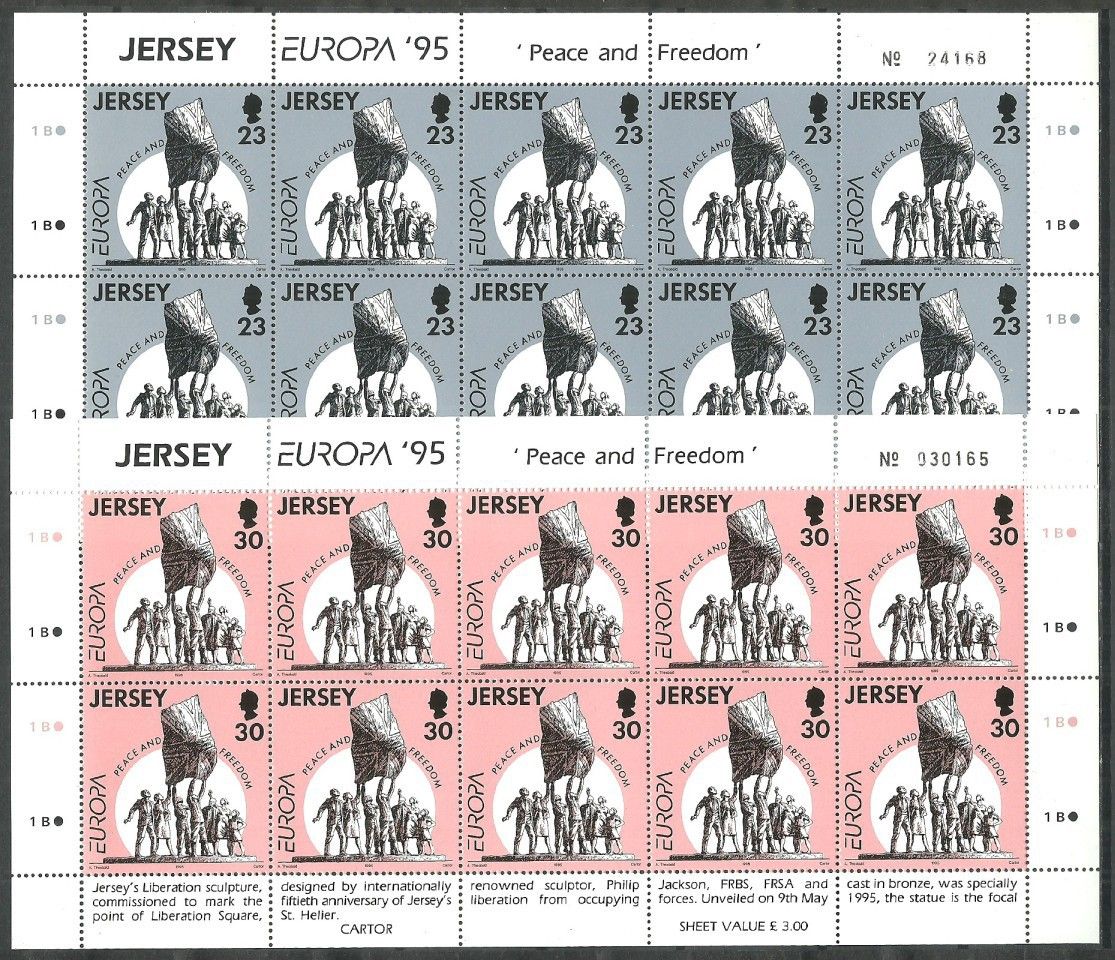 Znaczek Jersey 1995 Mi ark 693-694 Czyste **