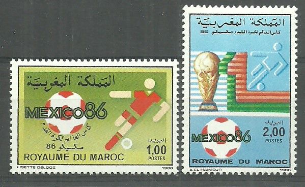 Znaczek Maroko 1986 Mi 1092-1093 Czyste **