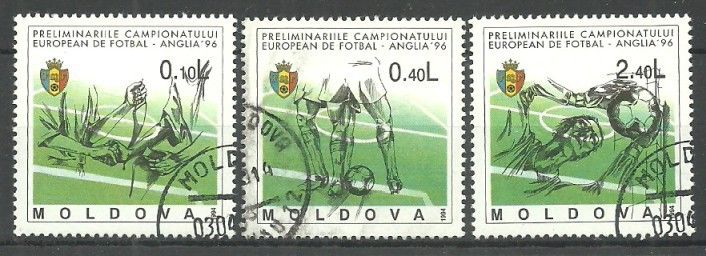 Znaczek Mołdawia 1994 Mi 133-135 Stemplowane