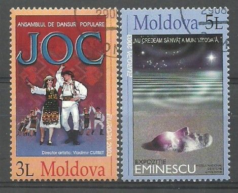 Znaczek Mołdawia 2003 Mi 463-464 Stemplowane