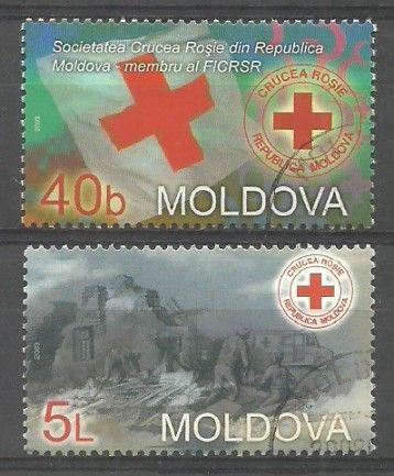 Znaczek Mołdawia 2003 Mi 467-468 Stemplowane