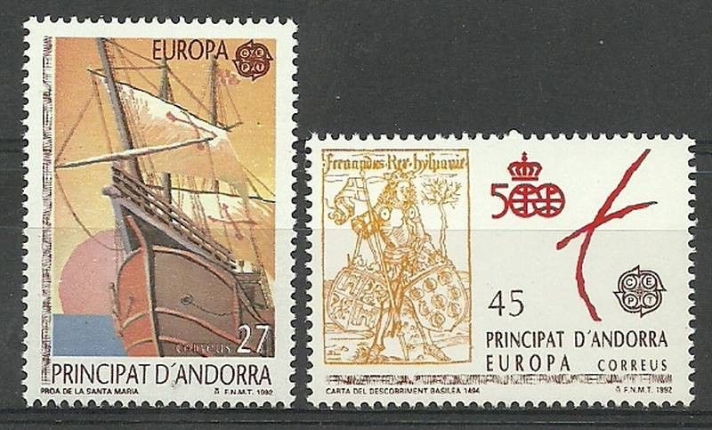 Znaczek Andora (hiszpańska) 1992 Mi 226-227 Czyste **