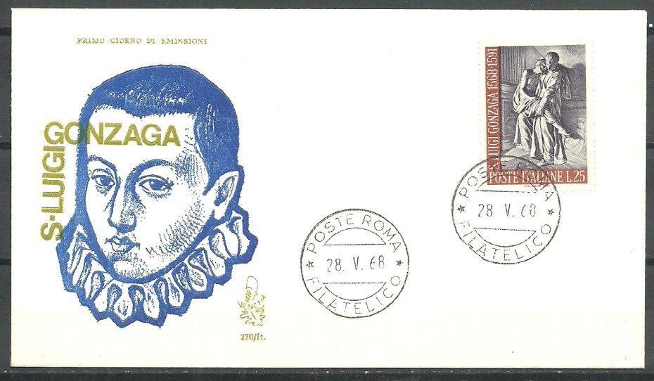 Znaczek Włochy 1968 Mi 1274 FDC