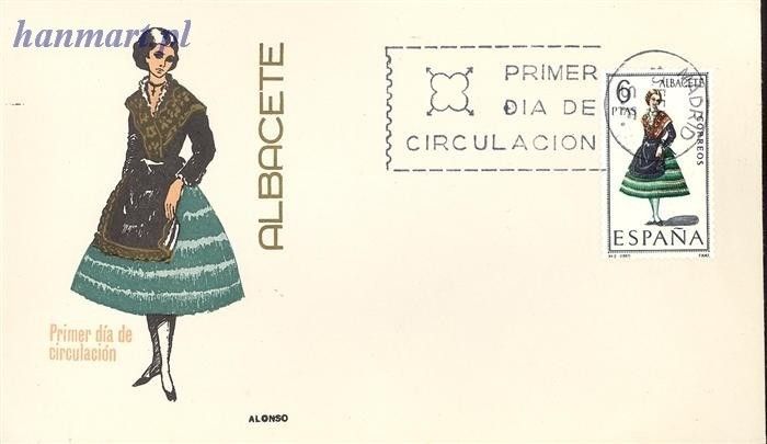 Znaczek Hiszpania 1967 Mi 1663 FDC