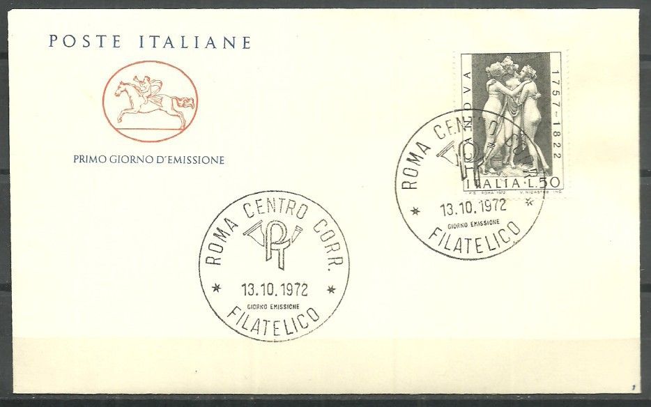 Znaczek Włochy 1972 Mi 1376 FDC